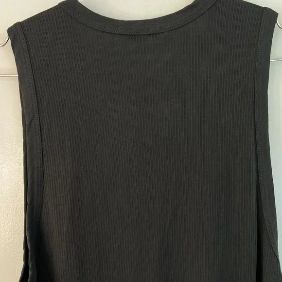 James Perse Ribbed Daily Tank - Carbon Pigment - Size 4/XL - NWT - Picture 6 of 6